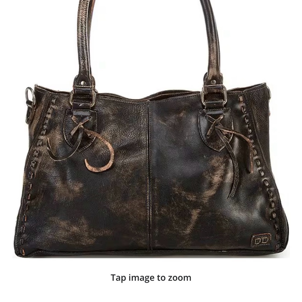 Bed Stu Rockababy bag in Black Handwash color (black distressed)